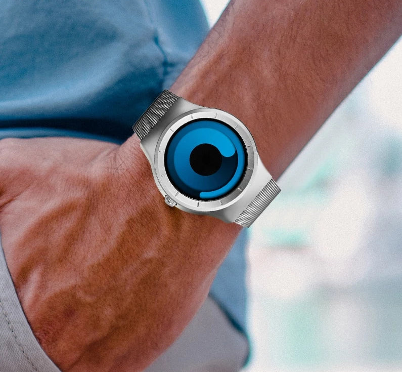 Stylish men's watch, creative modern design