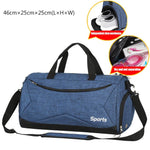 Universal sports bag, travel, with departments for dry and wet things