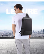 Business-style ultra-thin and lightweight waterproof waterproof backpack with 15.6-inch laptop compartment