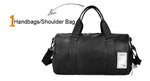 Bag leather, sports, travel, with a separate niche for shoes