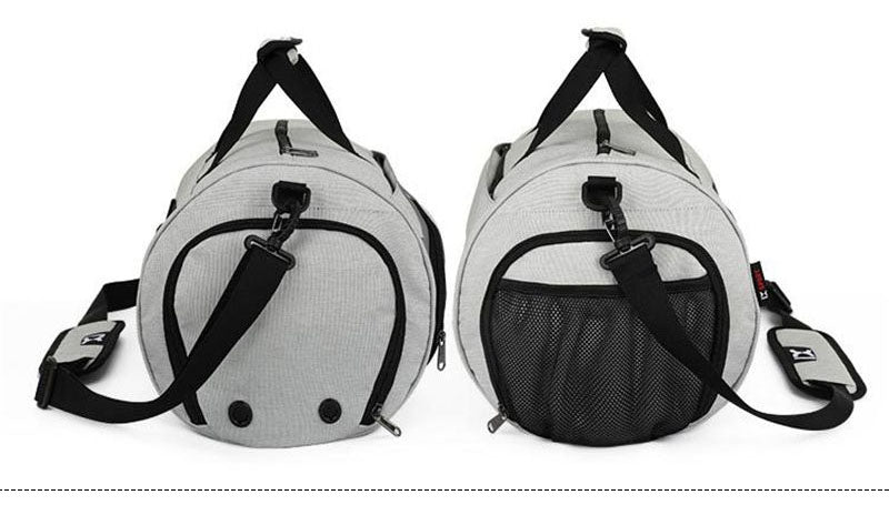 Comfortable sports bag, travel bag, with compartments for dry and wet items