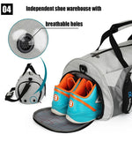 Comfortable sports bag, travel bag, with compartments for dry and wet items