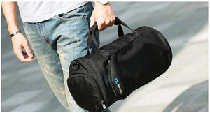 Comfortable sports bag, travel bag, with compartments for dry and wet items