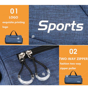 Universal sports bag, travel, with departments for dry and wet things