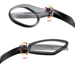 Bicycle Stainless Steel Lens Mirror MTB Handlebar Side Safety Rear View Mirror Road Bike Cycling Flexible Rearview Mirrors