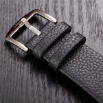 Quartz men's watch, with an original design (leather strap)