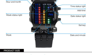 Men's Watches Fashionable with Rubber Strap LED Digital Watch Men's Waterproof Sports Military Watch