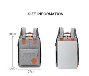 Casual 3in1 student kit: laptop backpack, shoulder bag and small bag