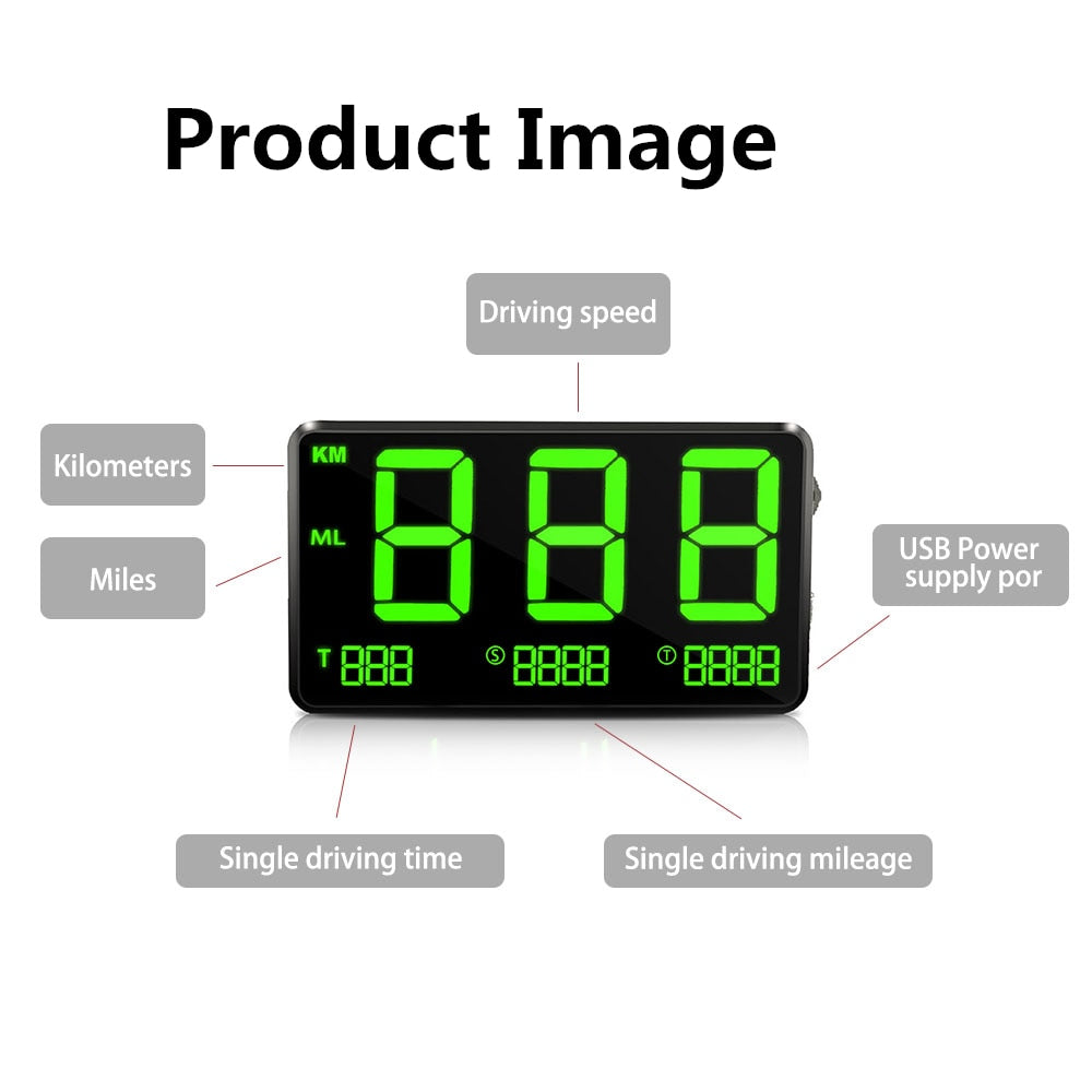 Display Car KM/h MPH Cheap C80 Auto Electronics Speed Display C90 C1090 Large Screen A100 Hud