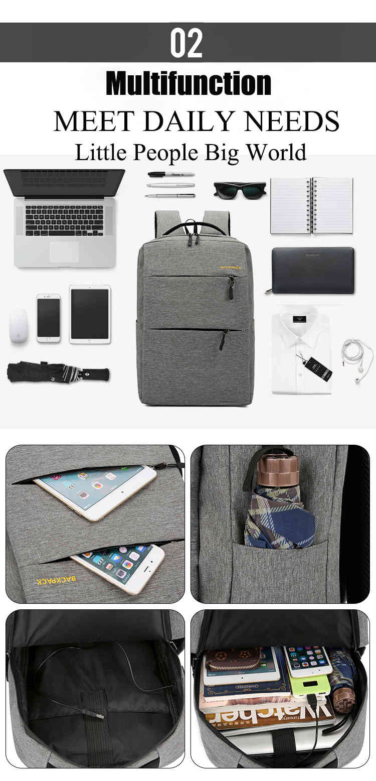 Set for men and students casual 3in1: laptop backpack, shoulder bag and small bag