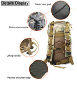 Oxford Men's Military Tactical Backpack for Cycling Hiking, Trekking