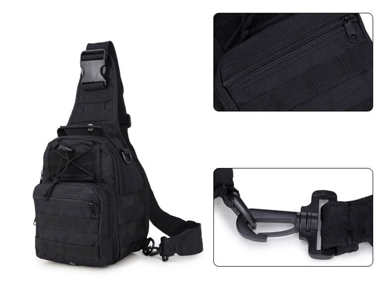 Military Camouflage Tactical One Shoulder Backpack, Camping, Hiking