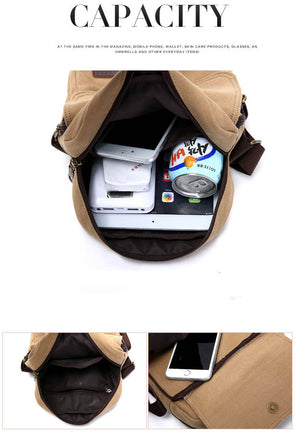 Waterproof men's cross-body bag for phone, wallet, keys and other, casual / with USB port