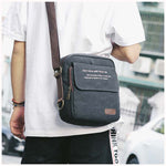 Waterproof men's cross-body bag for phone, wallet, keys and other, casual / with USB port