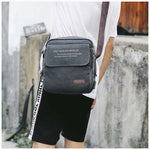 Waterproof men's cross-body bag for phone, wallet, keys and other, casual / with USB port