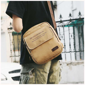 Waterproof men's cross-body bag for phone, wallet, keys and other, casual / with USB port