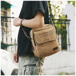 Waterproof men's cross-body bag for phone, wallet, keys and other, casual / with USB port