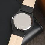 Stylish men's watch, creative modern design (leather strap)