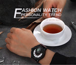 Original men's watch, creative design (leather strap)