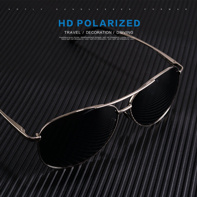 Men Classic Pilot Sunglasses Polarized Aviation Frame fashion Sun glasses For Male Driving UV400 Protection AF8208