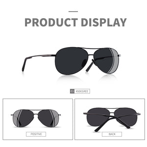 Men Classic Pilot Sunglasses Polarized Aviation Frame fashion Sun glasses For Male Driving UV400 Protection AF8208