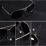 Men Classic Pilot Sunglasses Polarized Aviation Frame fashion Sun glasses For Male Driving UV400 Protection AF8208