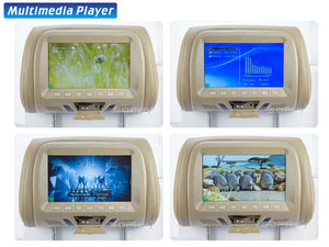 Universal 7 inches Automobile Car Headrest Monitor Rear Seat Entertainment Multimedia Player General AV USB SD MP4