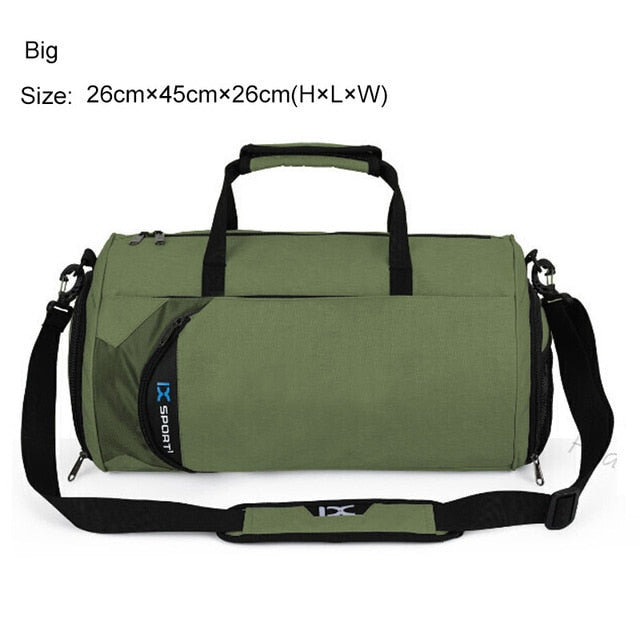 Comfortable sports bag, travel bag, with compartments for dry and wet items