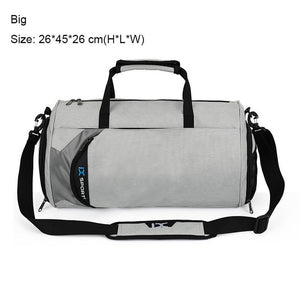 Comfortable sports bag, travel bag, with compartments for dry and wet items