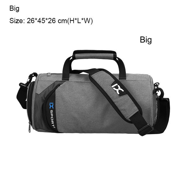 Comfortable sports bag, travel bag, with compartments for dry and wet items