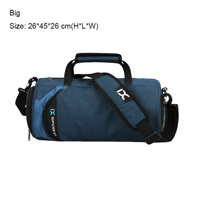 Comfortable sports bag, travel bag, with compartments for dry and wet items