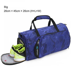 Comfortable sports bag, travel bag, with compartments for dry and wet items