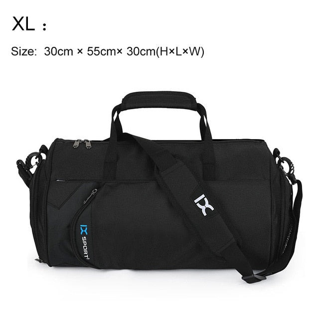 Comfortable sports bag, travel bag, with compartments for dry and wet items