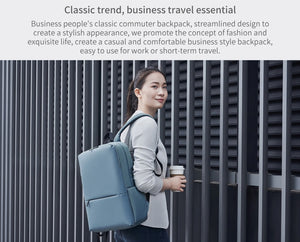 Classic business backpack 2 generations of waterproof fabric, 15.6-inch laptop compartment