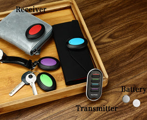 Wireless Key Finder Anti-lost Alarm Keychain LED Flashlight for Key Purse Pet Luggage RF Key Locater Item Tracker DZGOGO