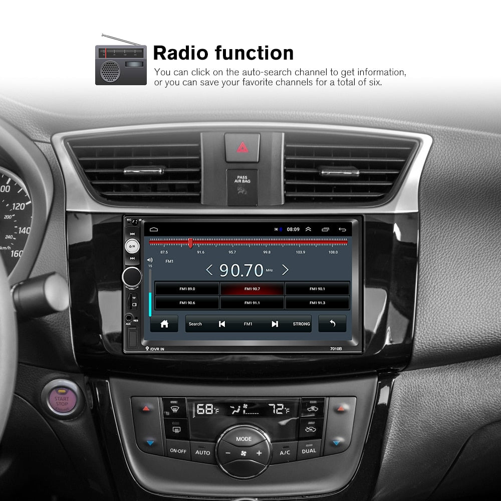 Universal 2 din Car Multimedia Player Autoradio 2din Stereo 7" Touch Screen Video MP5 Player Auto Radio Backup Camera