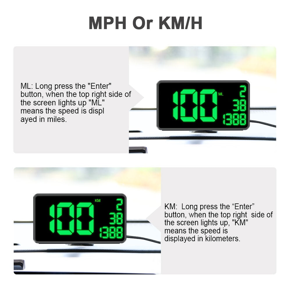 Display Car KM/h MPH Cheap C80 Auto Electronics Speed Display C90 C1090 Large Screen A100 Hud