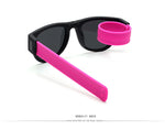 New Circle Round Sunglasses Polarized For Men and Women Outdoor Fold Sun Glasses Portable With case Anti UV400Rays CE