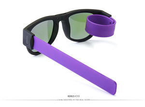 New Circle Round Sunglasses Polarized For Men and Women Outdoor Fold Sun Glasses Portable With case Anti UV400Rays CE