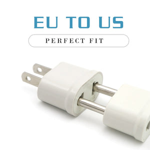 1PC US Adapter Plug EU to US Travel Wall Electrical Power Charge Outlet Sockets 2 Pin Plug Socket Euro Europe To USA