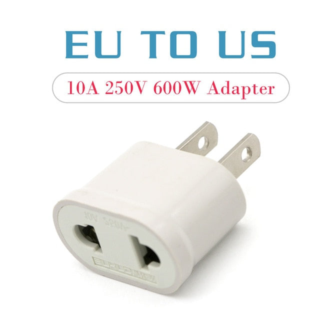 1PC US Adapter Plug EU to US Travel Wall Electrical Power Charge Outlet Sockets 2 Pin Plug Socket Euro Europe To USA