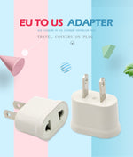 1PC US Adapter Plug EU to US Travel Wall Electrical Power Charge Outlet Sockets 2 Pin Plug Socket Euro Europe To USA