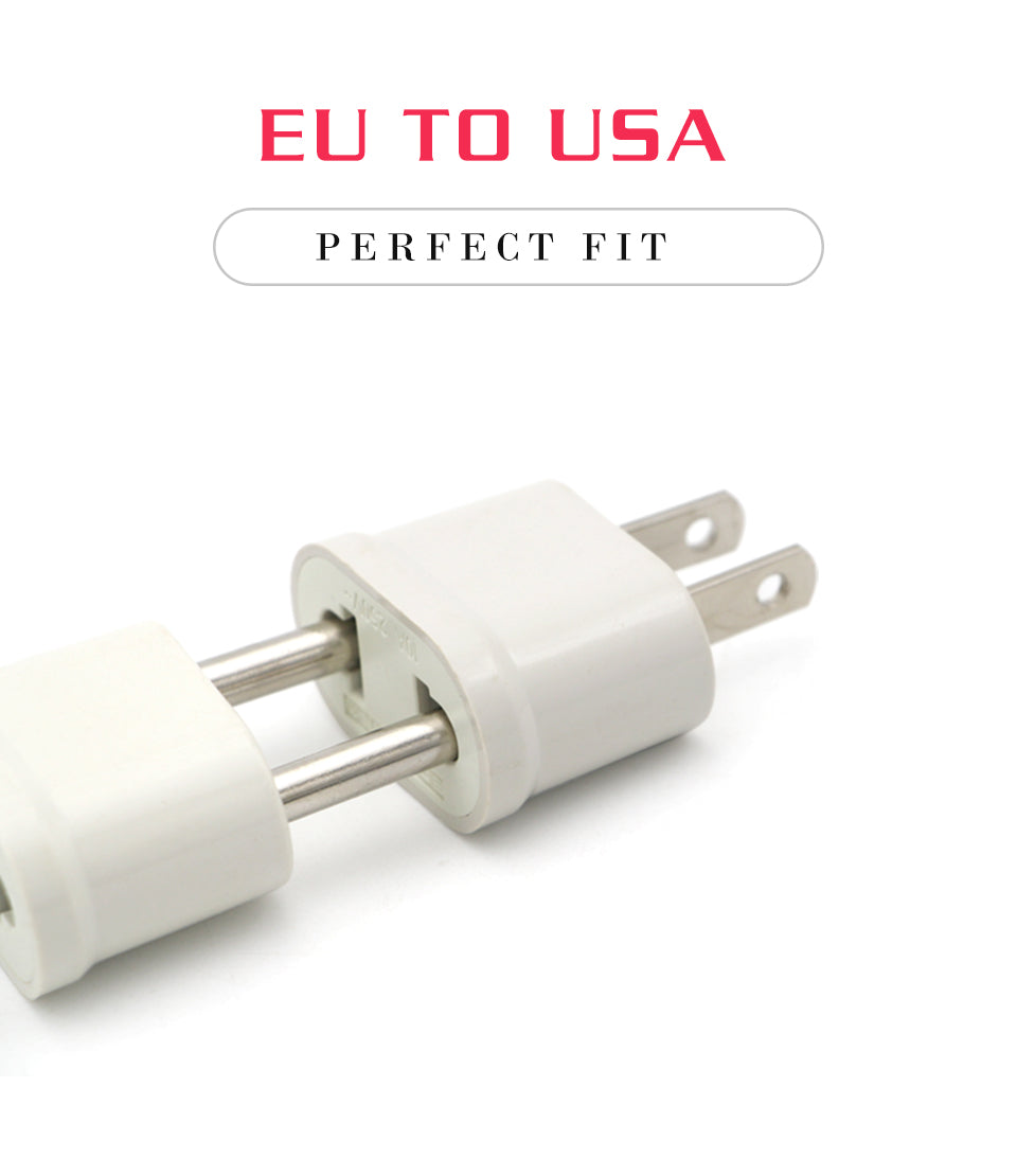 1PC US Adapter Plug EU to US Travel Wall Electrical Power Charge Outlet Sockets 2 Pin Plug Socket Euro Europe To USA