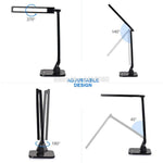 Multi-function timing desk lamp 15w And 4 Kind of Lighting lamp table led with USB Charging Port Touch Control Memory Function