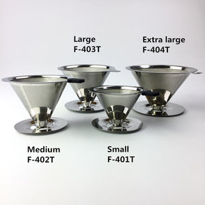 Stainless Steel Coffee Filter Holder Reusable Coffee Filters Dripper v60 Drip Coffee Baskets