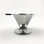 Stainless Steel Coffee Filter Holder Reusable Coffee Filters Dripper v60 Drip Coffee Baskets