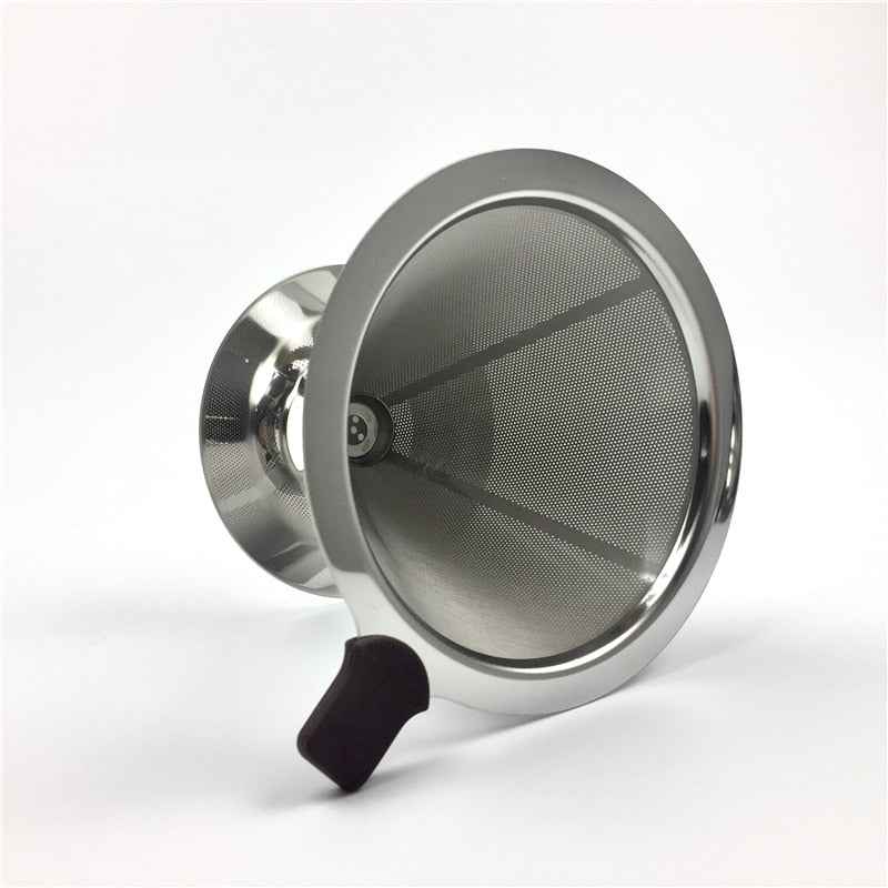 Stainless Steel Coffee Filter Holder Reusable Coffee Filters Dripper v60 Drip Coffee Baskets