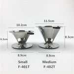 Stainless Steel Coffee Filter Holder Reusable Coffee Filters Dripper v60 Drip Coffee Baskets