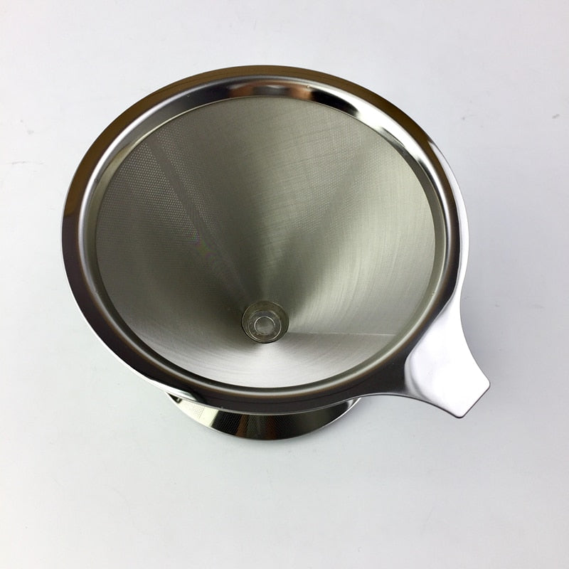 Stainless Steel Coffee Filter Holder Reusable Coffee Filters Dripper v60 Drip Coffee Baskets