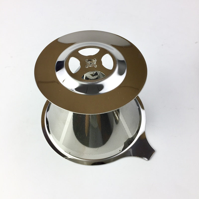Stainless Steel Coffee Filter Holder Reusable Coffee Filters Dripper v60 Drip Coffee Baskets